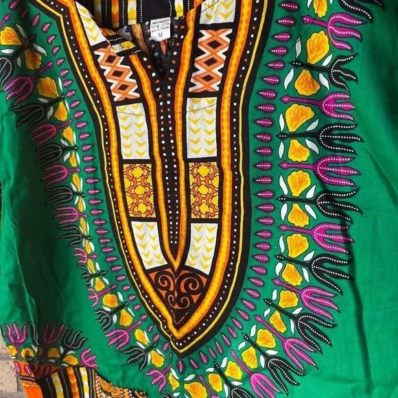 Dashiki Shirt Hippie Mexican Afro Gringo Poncho Tribal Unisex Festival T-Shirts - Picture 9 of 9